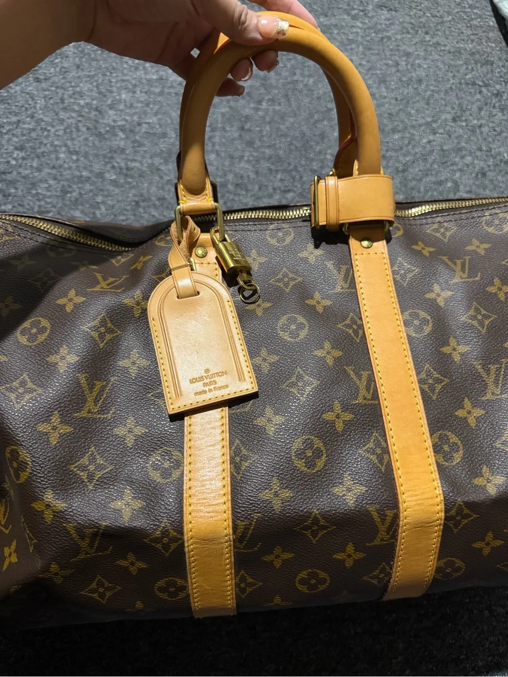 Louis Vuitton Monogram Canvas Duffel 45 with Vachetta Trim